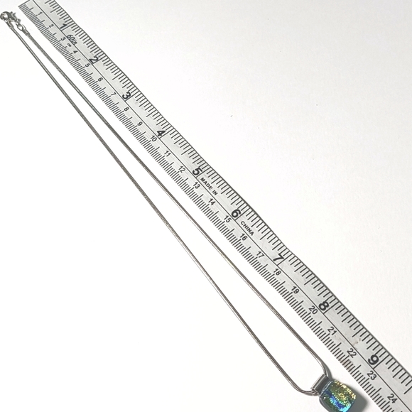 3 for$25- Rainbow Glass & Silver Pendant & Chain - Picture 10 of 11